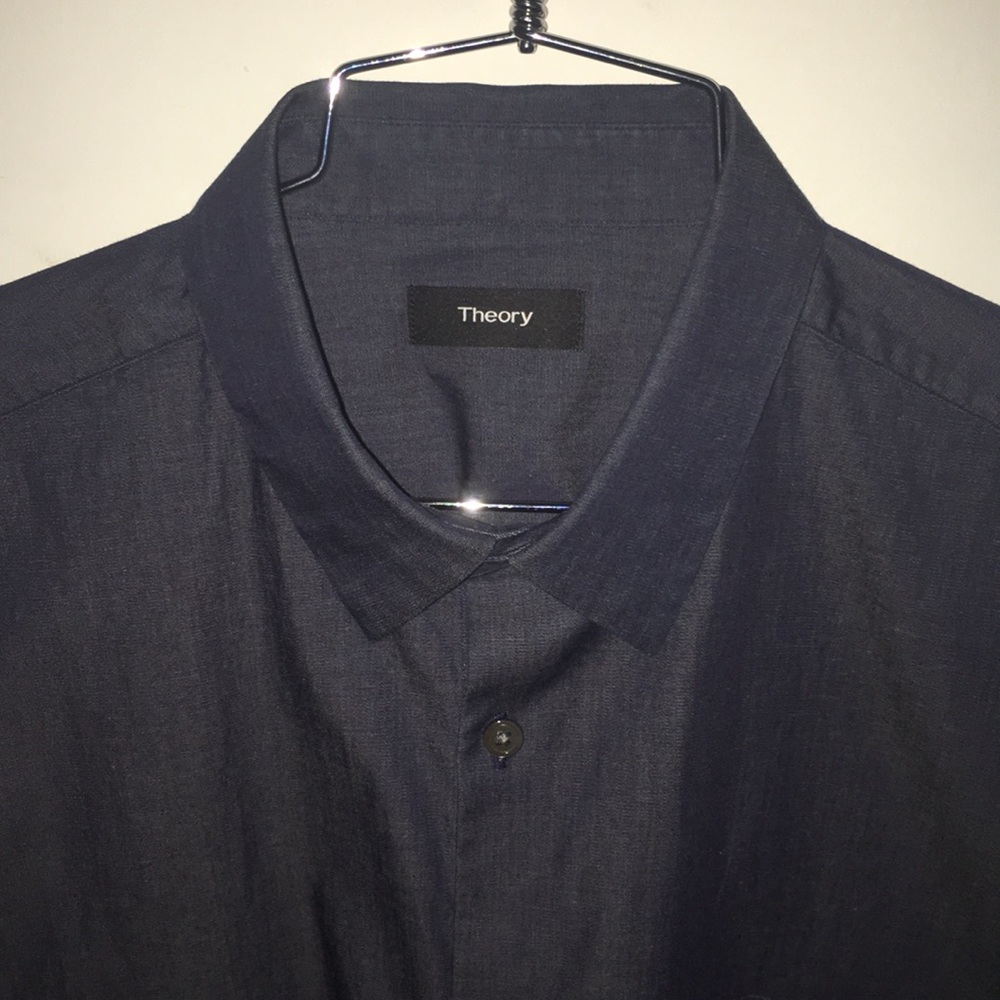 Theory- New Indigo w/ Grey Bleeding Through